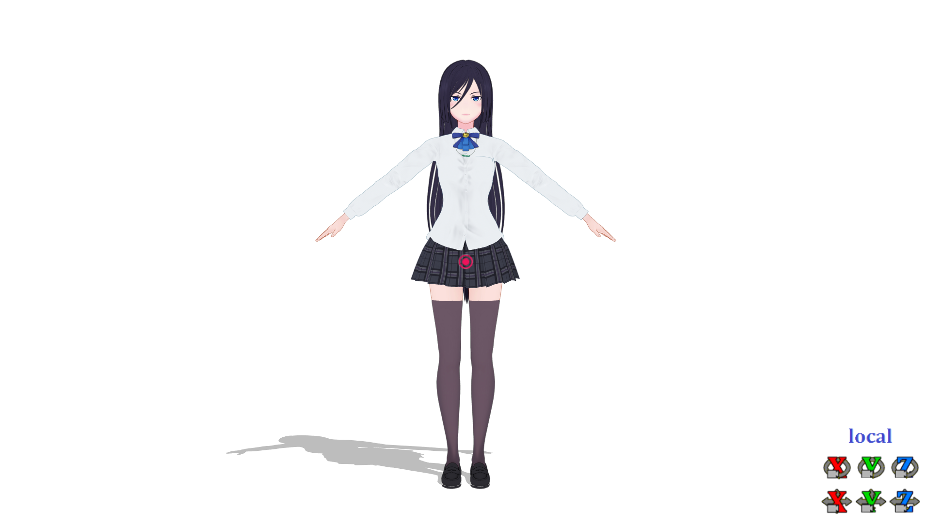 Mmd Vtuber用 女子高校生a 制作実績 3dコンテンツ制作 3dモデリングのご相談はモデリー