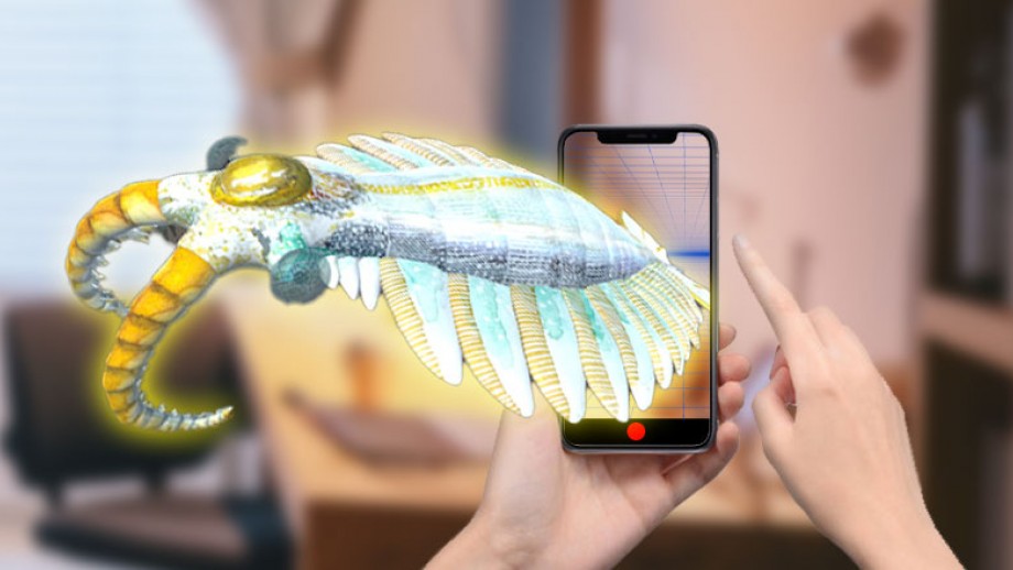 アノマロカリスのアニメーションつきAR用3Dデータ