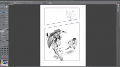 LT変換画像を使用した漫画の執筆風景