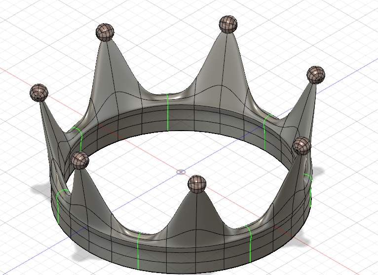 Fusion 360 スカルプトの基本 円形 複製 で王冠をモデリング モデログ