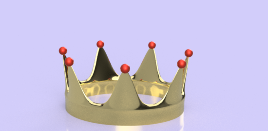 【Fusion 360】スカルプトの基本　「円形-複製」で王冠をモデリング サムネイル画像