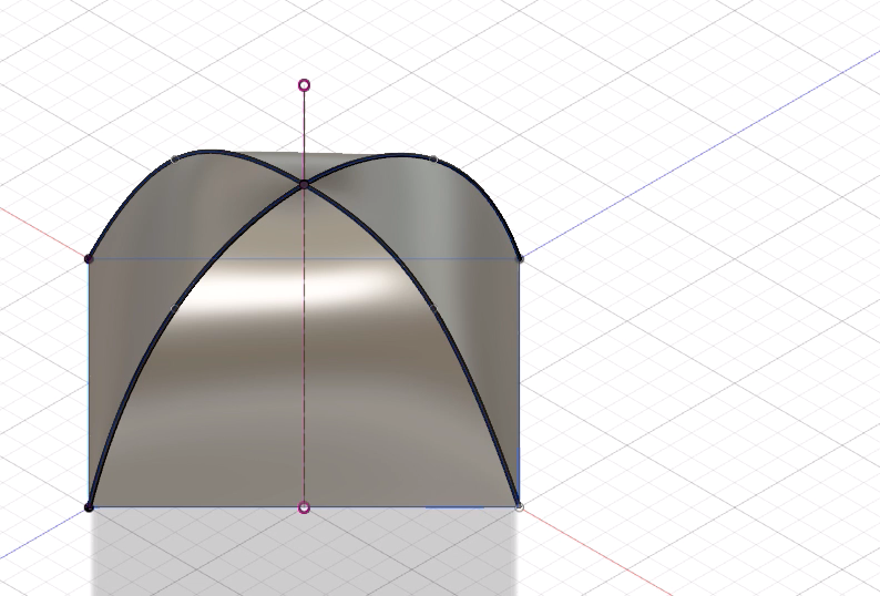 クロスするようにしてもう一方にも骨組みを作成。骨組みの色を黒にする