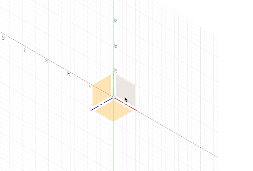 スケッチを描く平面を選択