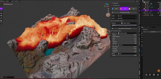 Fluid Flow『溶岩や砂』のペイント画像