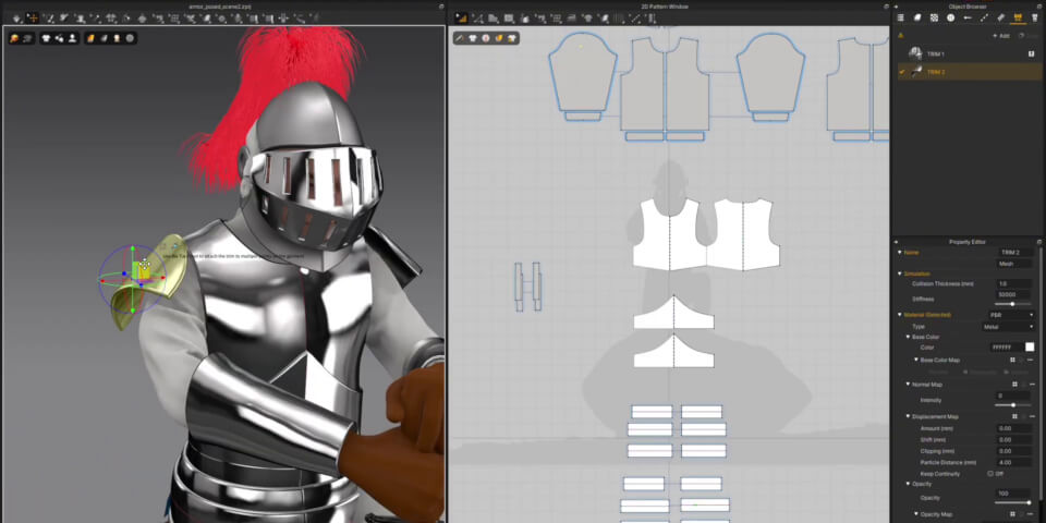 Marvelous Designer 2025.2「2Dパターンからリアルな動きのある3D衣装へと変換可能」の画像