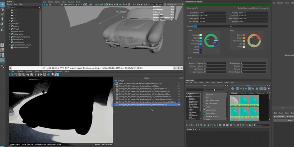 RenderMan 27「最終フレームレンダリング」の画像