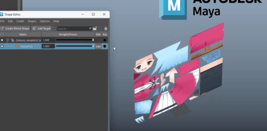 ZBrushのモーフUV機能をMayaで再現のアイキャッチ画像