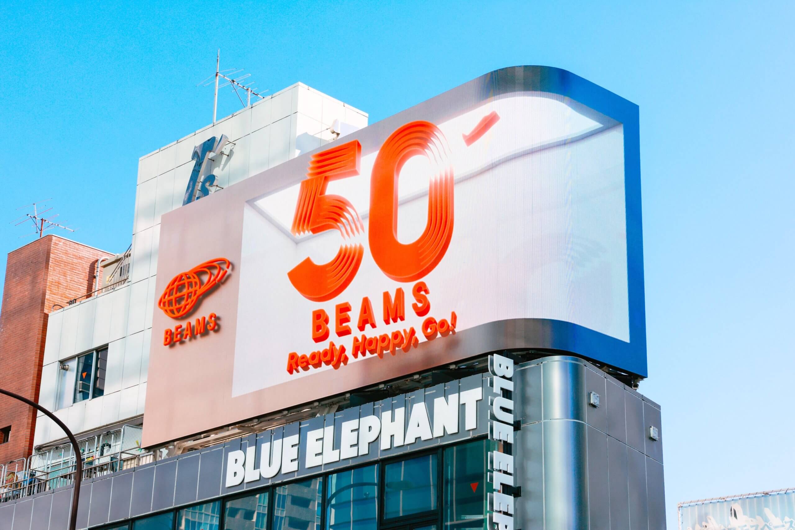 CHANGE ViSiON Harajukuで放映されたビームス50周年の3D広告