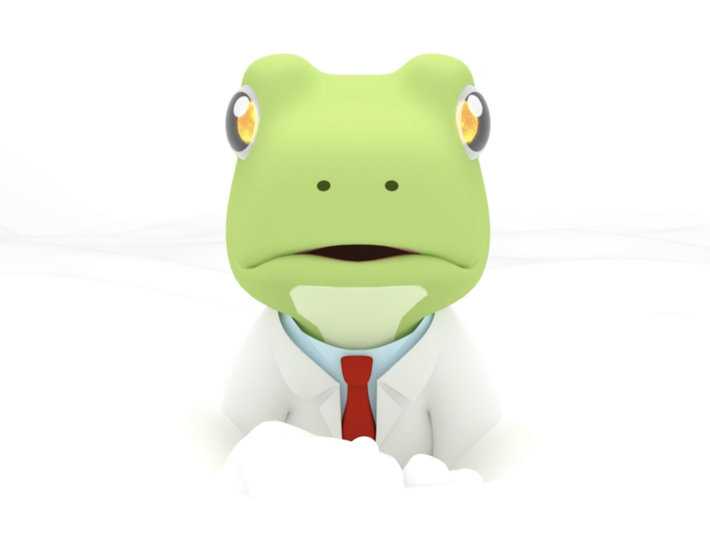 光を浴びる3Dキャラクター